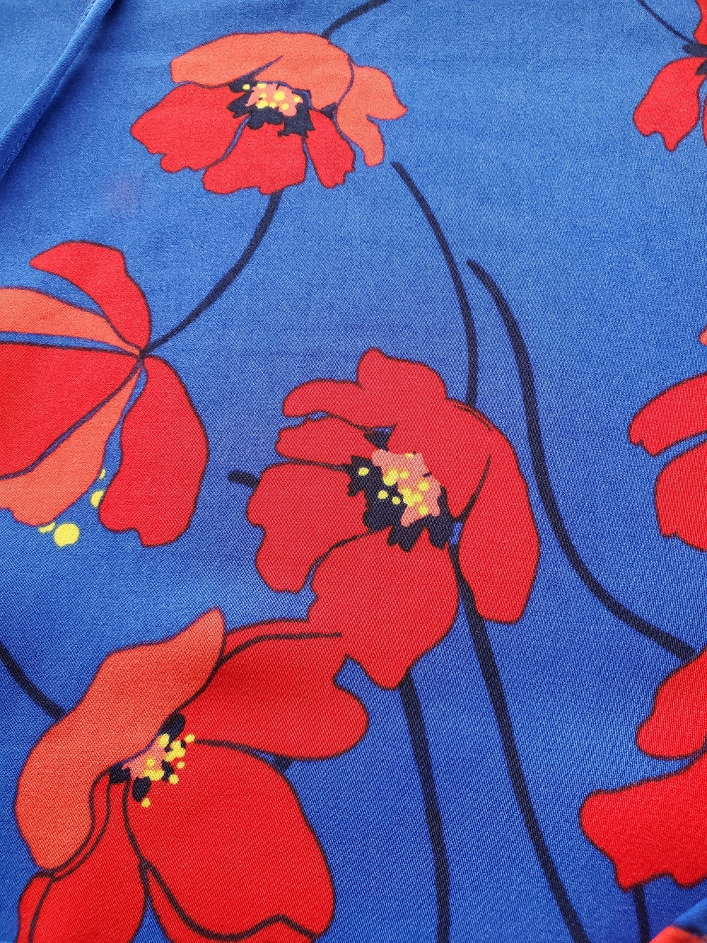 41 Hawthorn Blue Dress with Red Floral Print - Picture 6 of 9